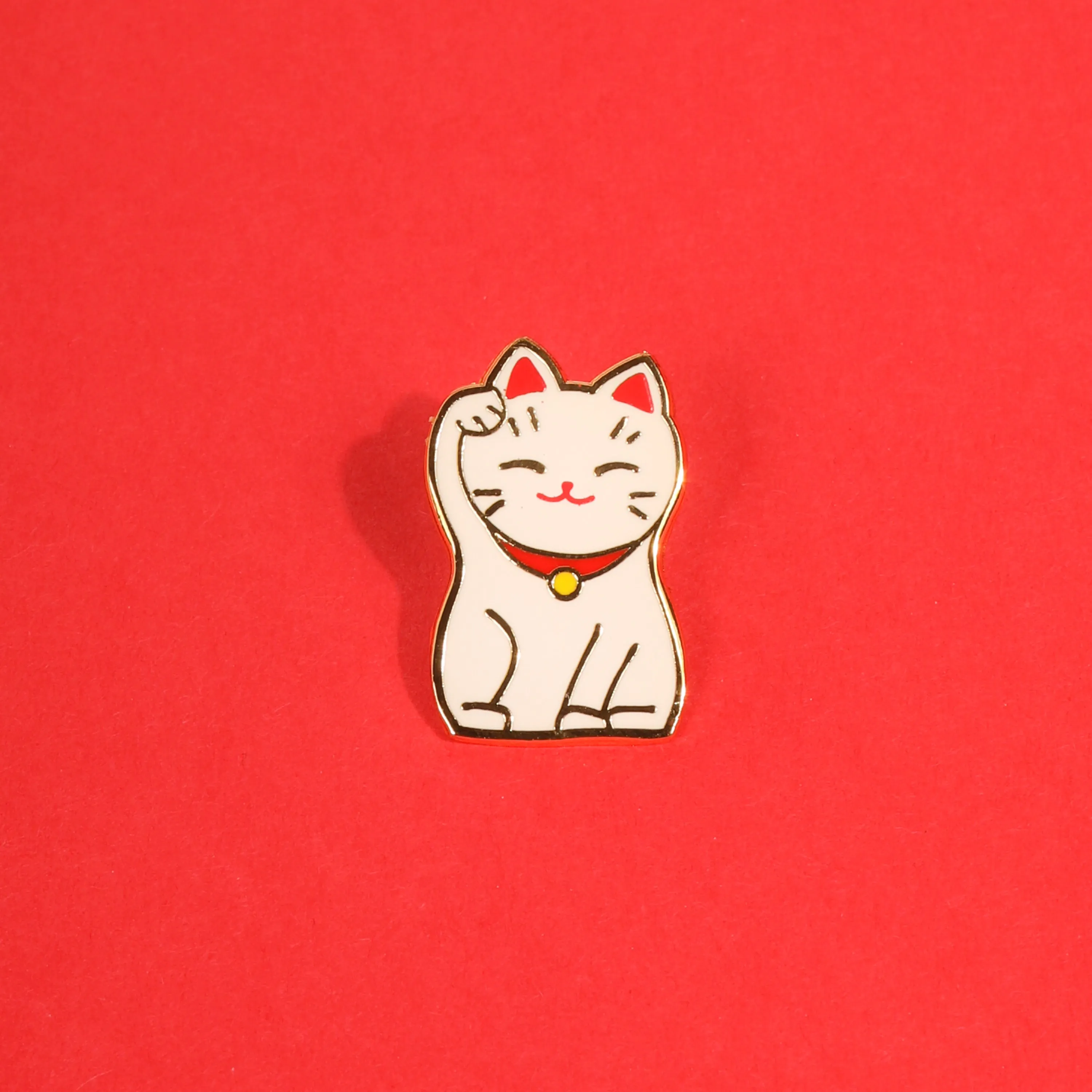 Japanese Lucky Cat Enamel Pin