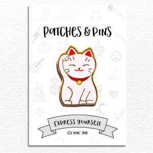 Japanese Lucky Cat Enamel Pin